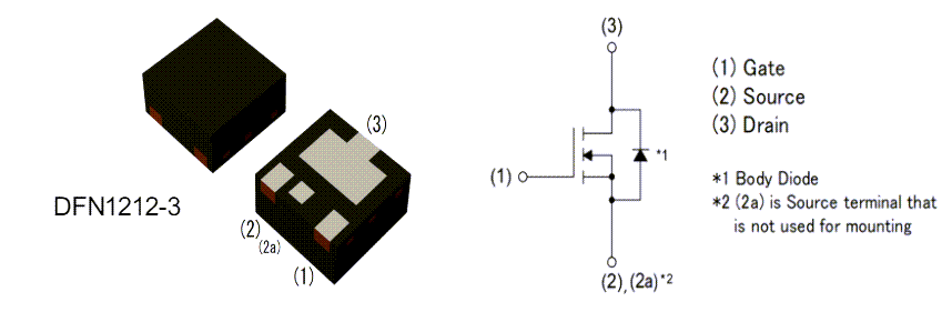 Applikations-Schaltungsdiagramm - ROHM Semiconductor RV7x n-Kanal-MOSFETs mit mittlerer Leistung
